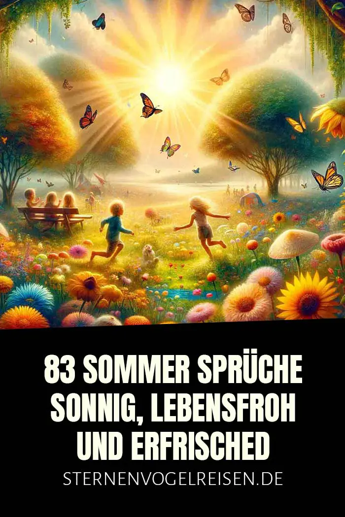 Sonnenstrahlen für die Seele: 83 Sommer Sprüche, die glücklich machen!